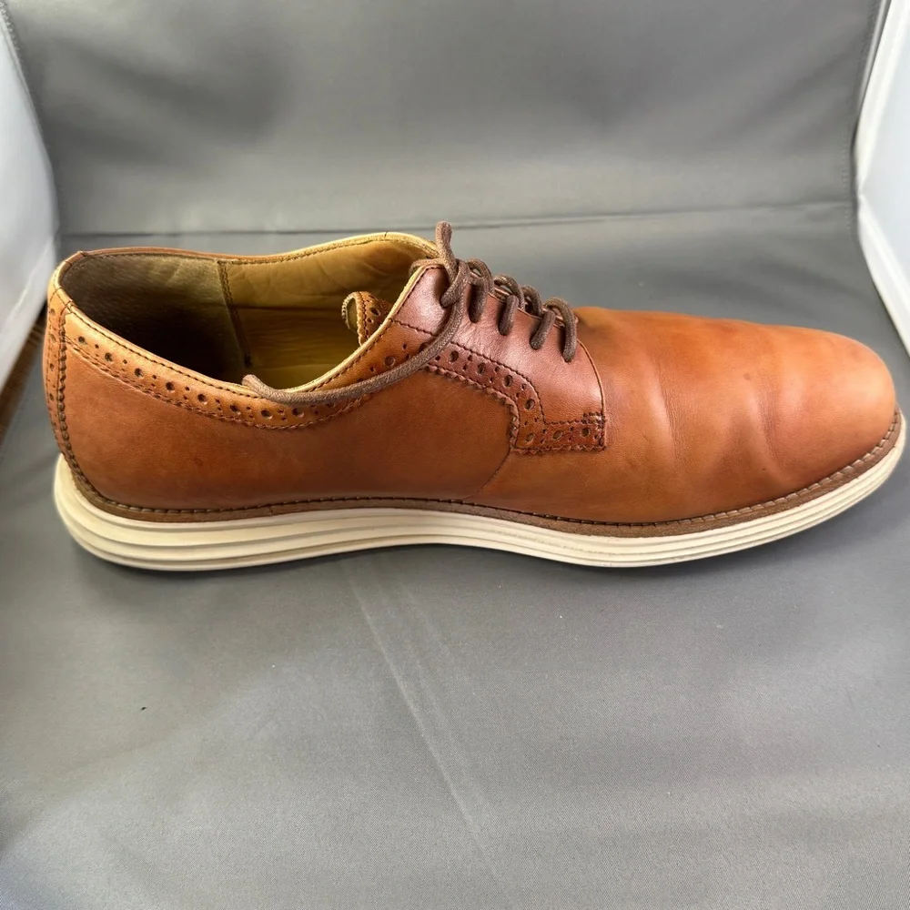 Cole Haan LunarGrand Wingtip Oxford Brown Leather Shoes Men’s‎ 10.5M
